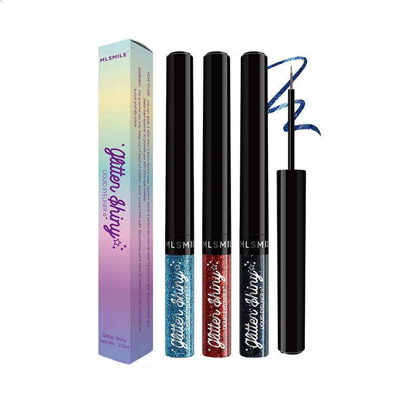 8color liquid eyeliner set glittering pen makeup fast drying eye shadow longlasting flower free beauty cosmetics 250418