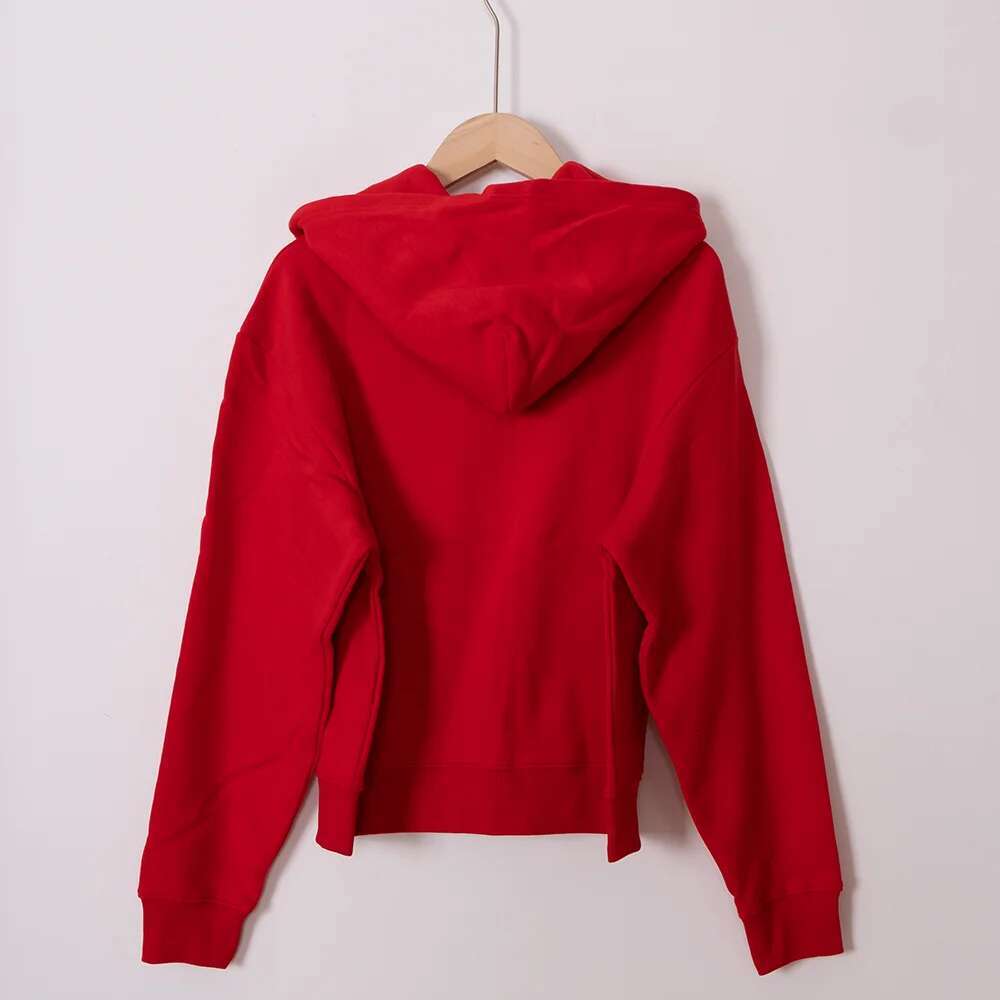 Rowling Mirror Letter Print Fleece Hooded Sports Sweatshirts Women Long Sleeve Cotton Classic Cardigan Tops Female