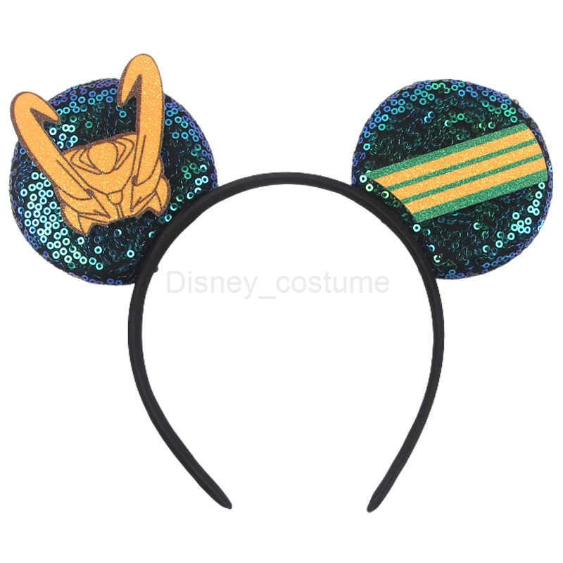 Disney Festival Party Role Playing Mouse Ear Headband 3.3 Ears Sparkling Hair Boy Bow Free DIY Cartoon Hair Accessories X250425