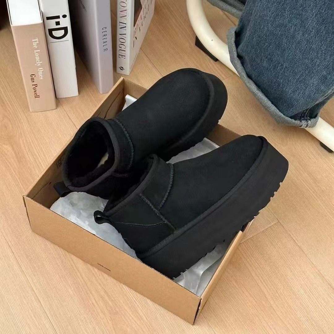Free Shipping Designer Casual Shoes Winter new high top thick soled big toe snow boots with plush warm shoes Classy Sporty