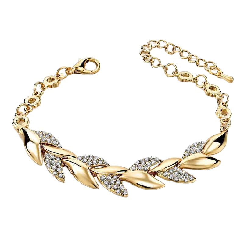 Gold Leaf Full Drill Adjustable Bracelet designer bracelet women luxury jewelry gold mens bracelet designer silver bracelet men love bracelet bangle b - view 5