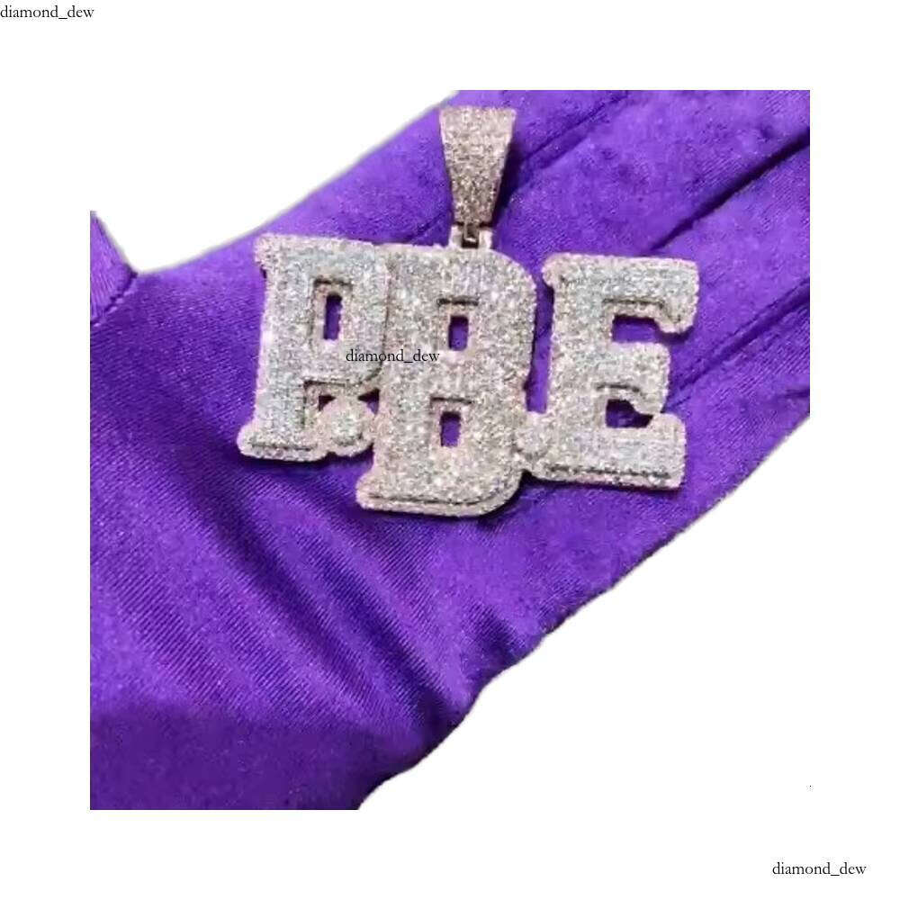High-Quality sier Letter D Pendant Fashion Hip-Hop Style VVS Diatoeous Earth Men's Iced Out - view 4