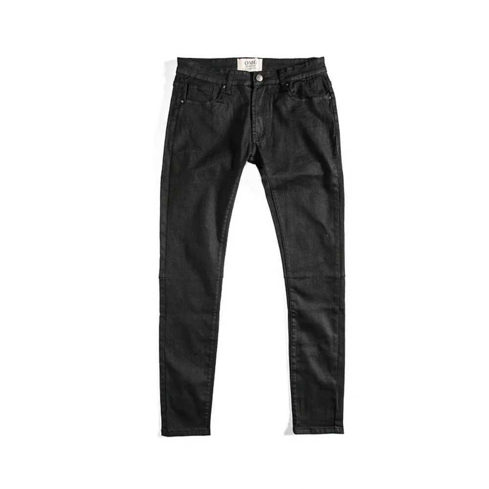 Retro wax pants paired with fashionable mens jeans full-length denim Trousers INS fashionable mens and womens jeans S251217