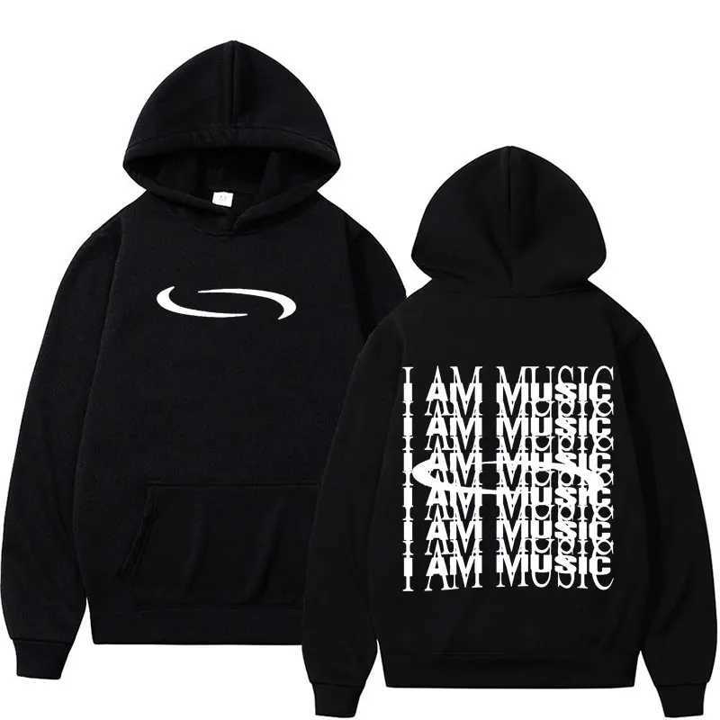 I am MUsic Hoodie Opium Ken Carson Narcissist Tour Rap Sweater Mens Casual Loose super Big Hoodie M250425