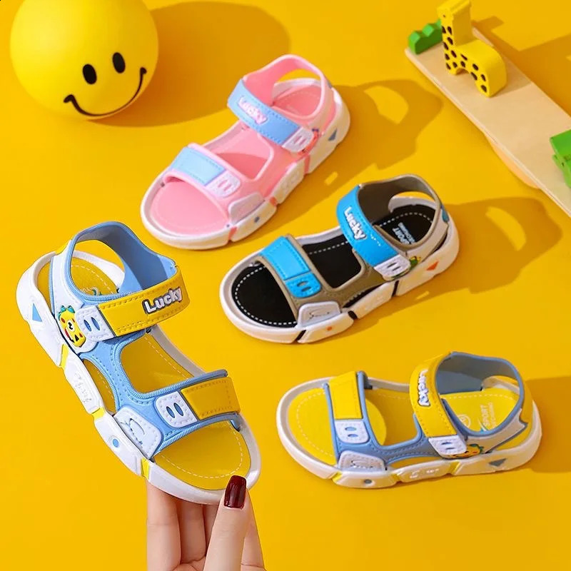 Childrens cartoon sandals baby shoes boys soft soled rubber anti slip sandals girls sandals childrens shoes summer 2-10 years 250424