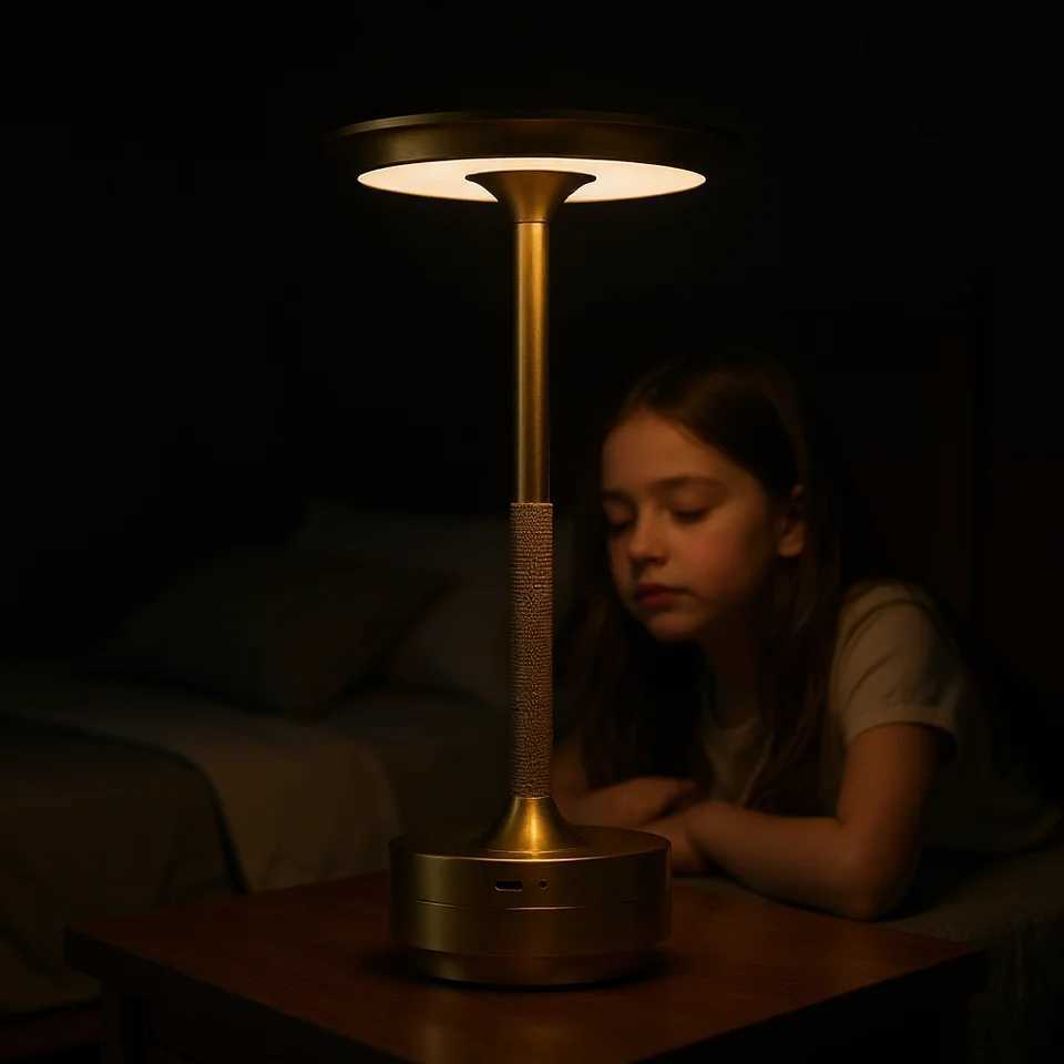 3 Color Table Lamp Silver Rechargeable Lamps For Table Usb Led Touch Dimmable Black And Gold Modern Creative Eye ProtectingM251125