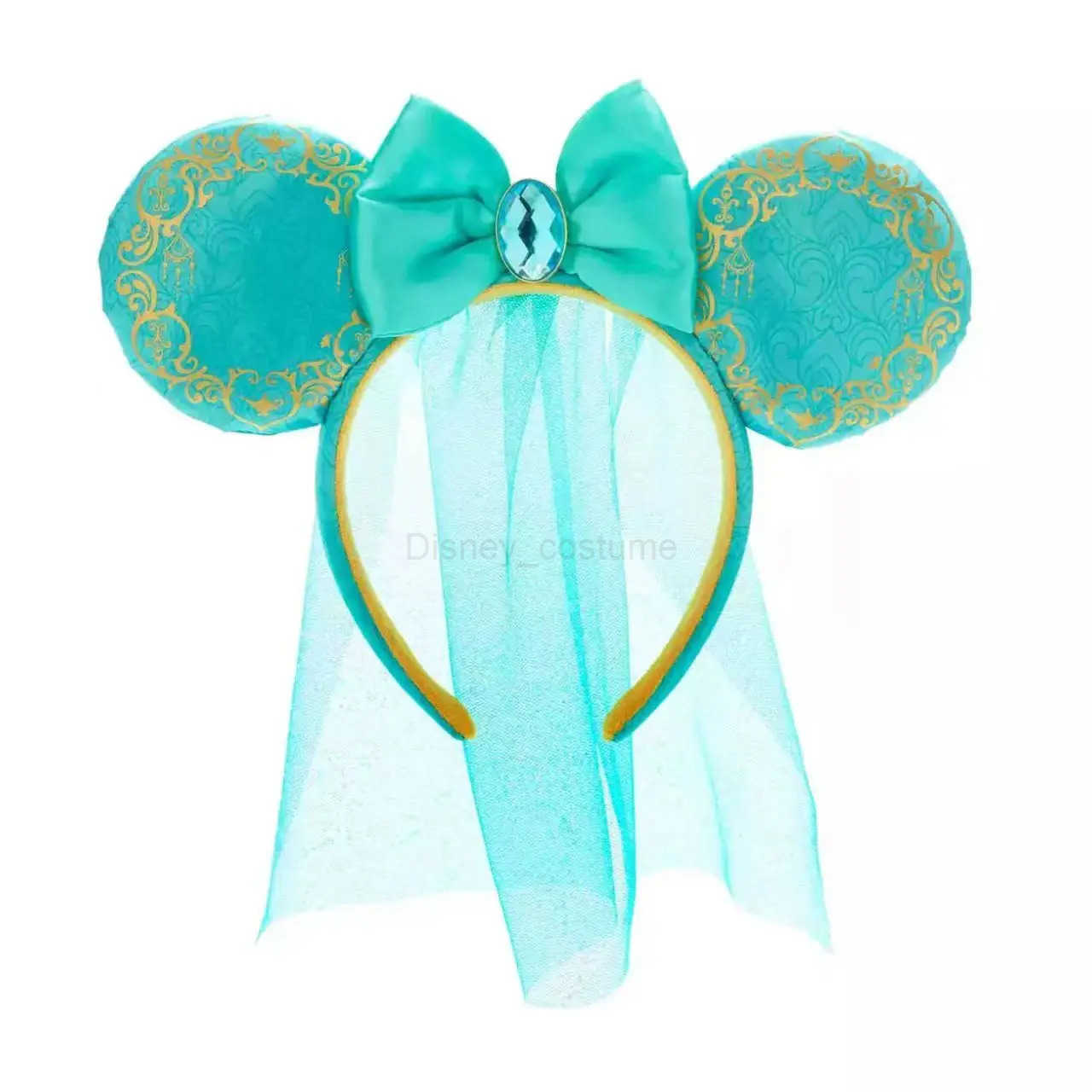 Disney Mickey Mouse Ear Headband 2025 Long Haired Princess Bow Minnie Ear Headband Adult Childrens Holiday Headband X250425