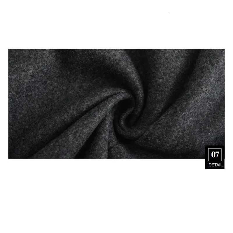 Luxury Tweed Coat Men Autumn Winter Overcoat Mid-length Windbreaker Double-breasted Slim Lapel Jacket Outerwear Men Clothing NewT251125