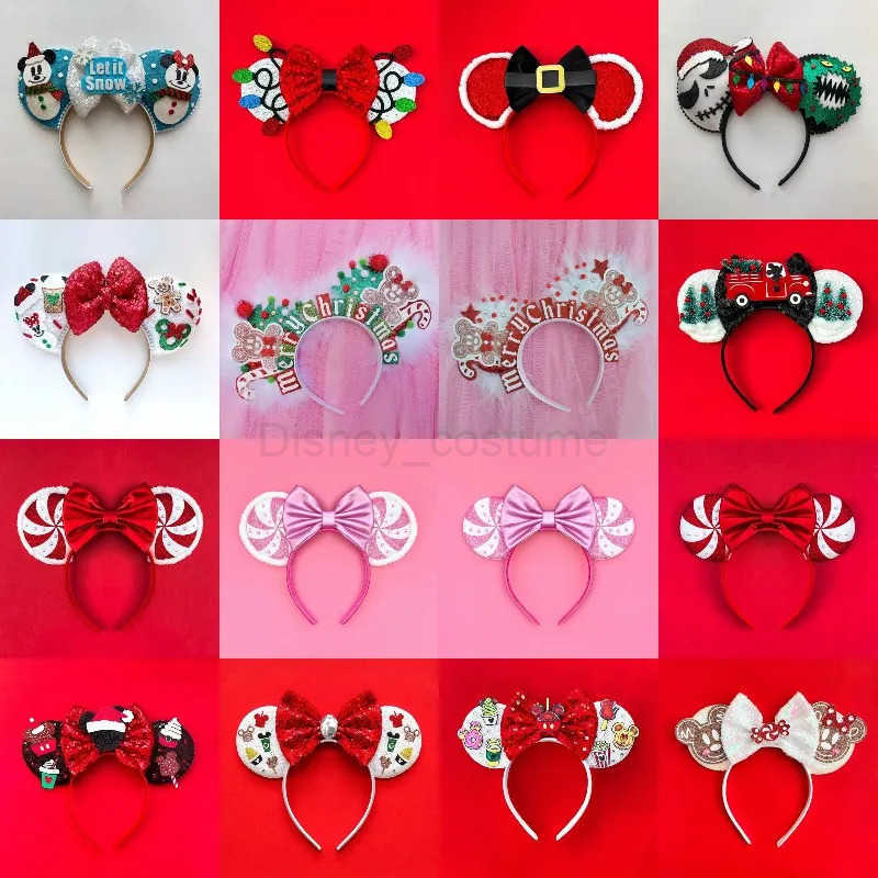 Disney Halloween Ear Headband Childrens Role Play Bat Skull Hair Band Girls Ghost Hair Accessories Womens Holiday Party Hair X250425