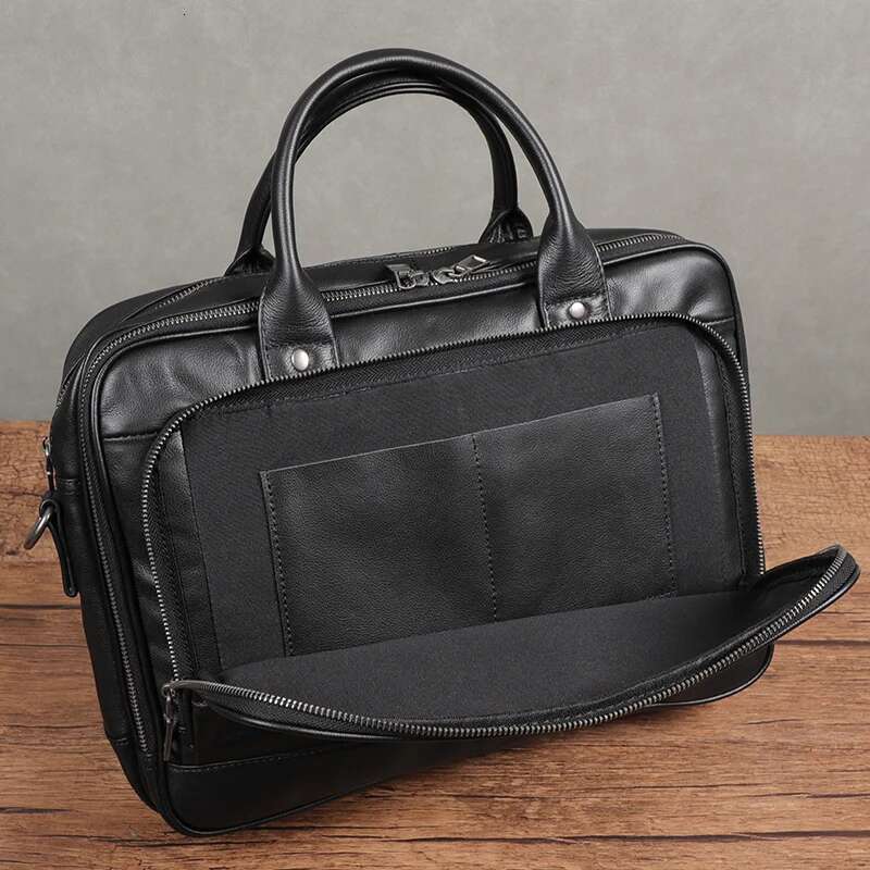 Designer Bag Business Official Handbag Briefcase Travel Shoulder New Laptop Messenger Retro 100% Genuine Leather Men Bags Tote Bag