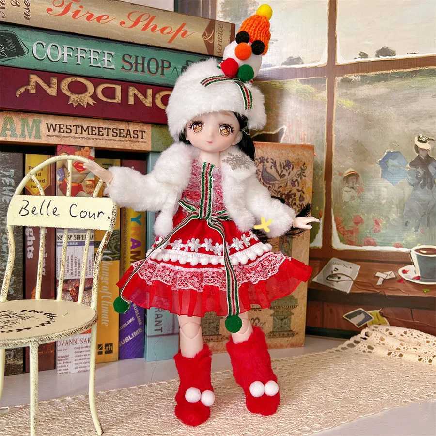 Cute Christmas Themed Doll Outfit for 1/6 BJD Dolls Childrens New Year Gift Toys Lovely Christmas Themed Clothes DressXJ251125