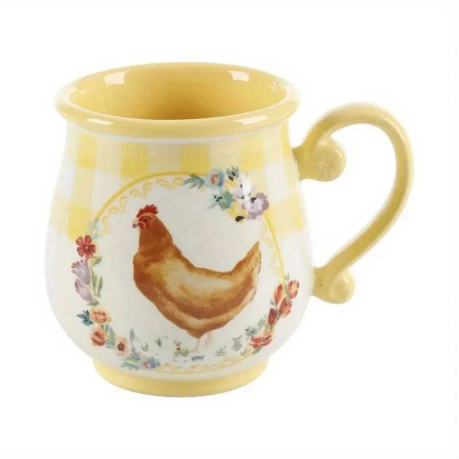 Add a pop of color to your kitchen with the Novelty Plaid Multicolor Pottery 16 oz Mugs Set of 4 Y251125