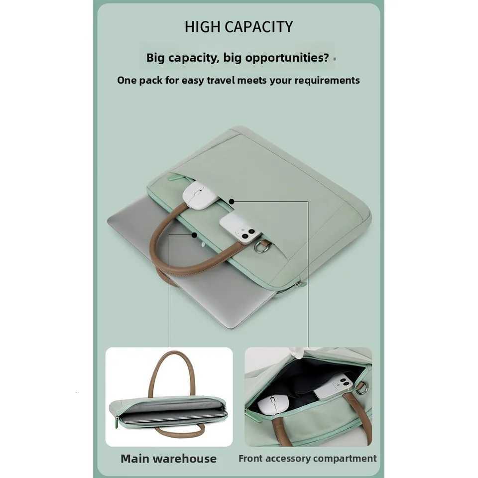 Laptop Sleeve Bag Notebook Case Pouch For 133 14 156 Inch Macbook Air Pro 16 HP Huawei Lenovo Dell Shoulder HandBag BriefcasesT251125