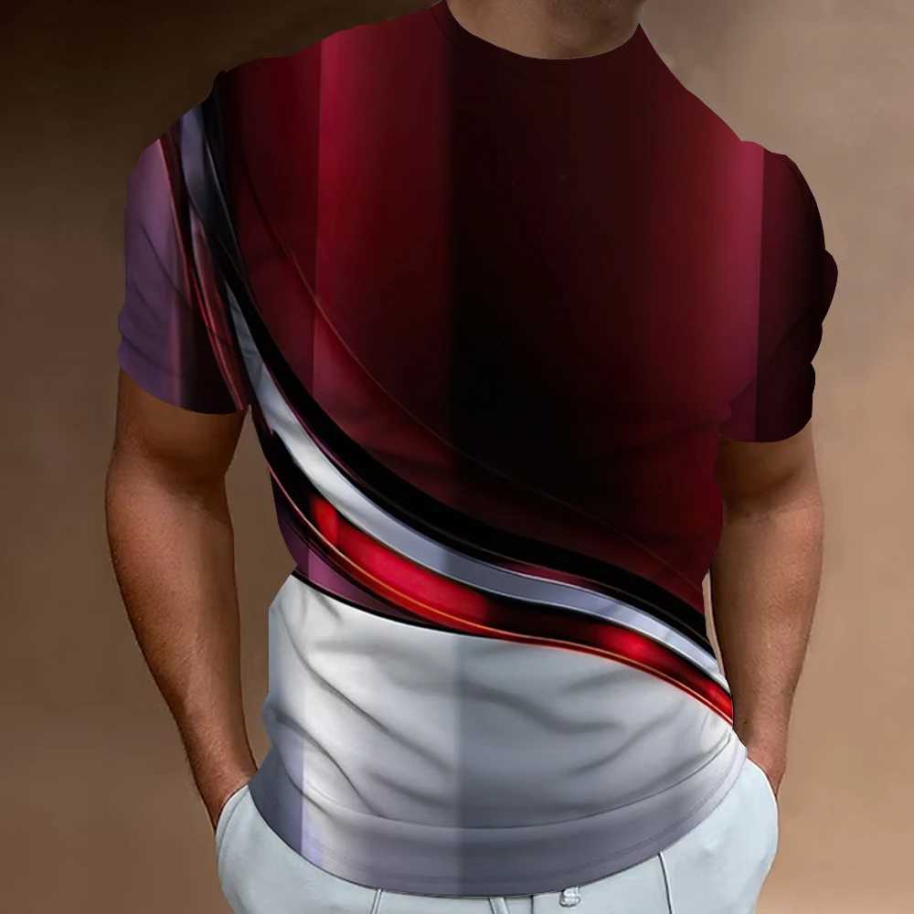 3D printed mens T-shirt fashionable mens street designer short sleeved oversized top daily casual sportswear W250425