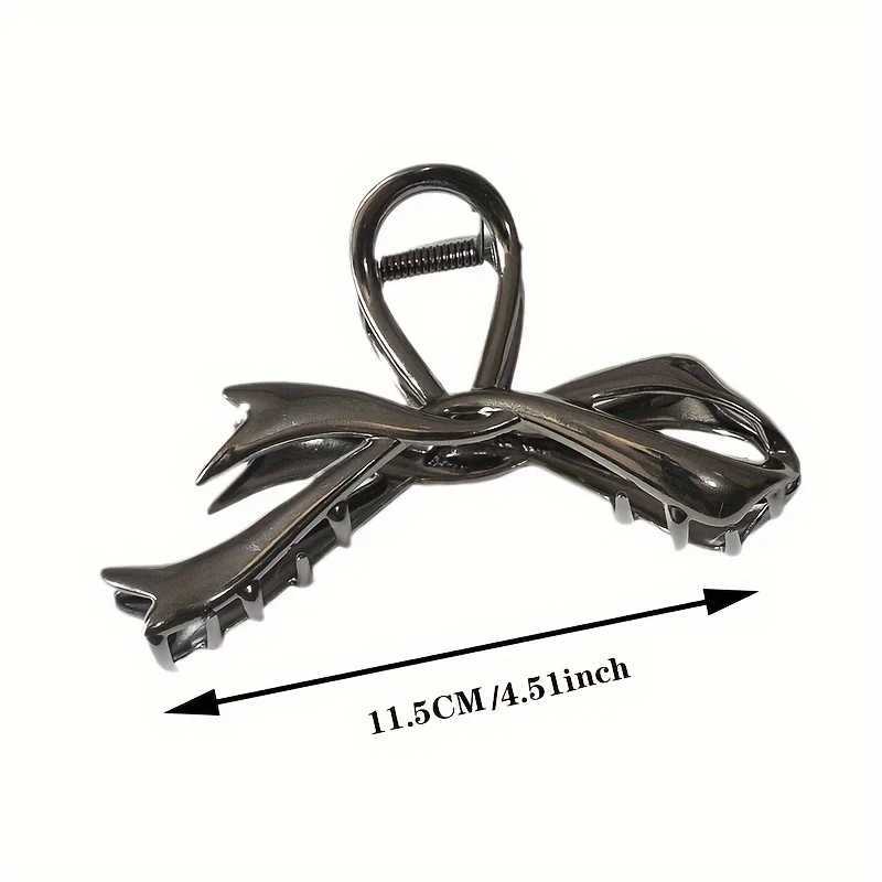 New retro ribbon bow hair clip metal hair clip crab headband hair clip shark ponytail female hair accessory bucketT250425