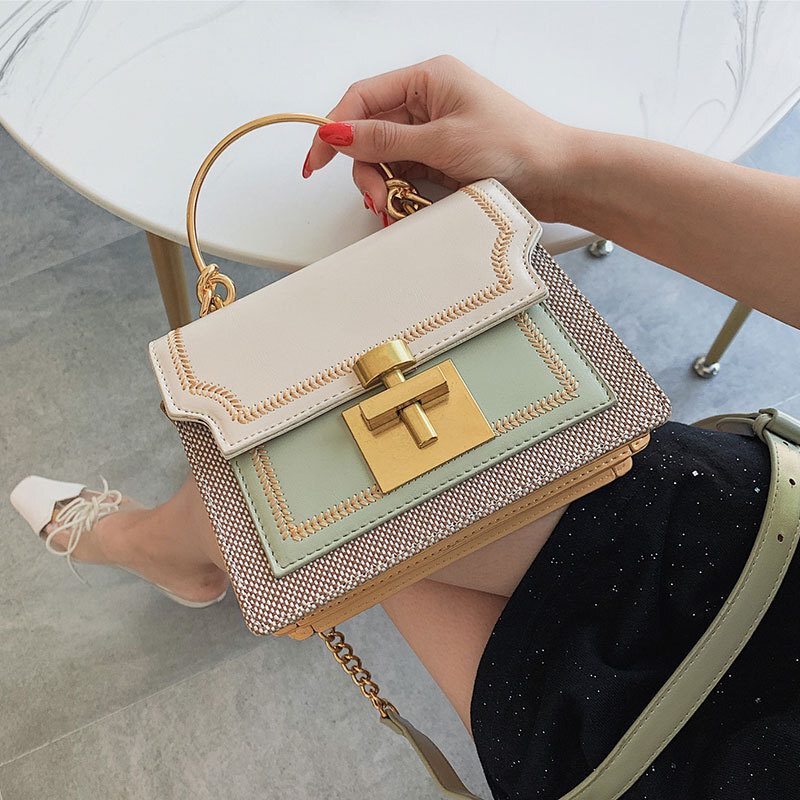 New Free Delivery Designer Shoes By 2025 Women's Handbag 2020 New Korean Version Ins Small Square Fashion Contrasting Chain Crossbody Shoulder Ba