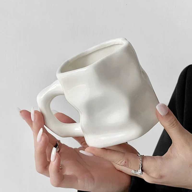 Simple personty ceramic drinking cup Office afternoon tea high-value milk coffee cup breakfast cup home decoration supplies Y251125