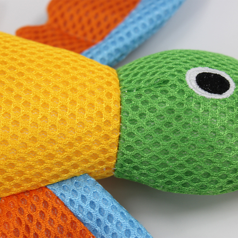 Plush Small Dog Toys for Small Breeds, Tough Puppy Toys to Keep Them Busy, Tough Mesh Fabric Stuffed Animals Puppy Chew Toys, Squeaky Dog Toys E48