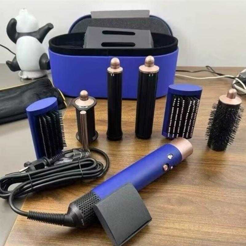 6-in-1 hair dryer hot air comb used for curling straightening and curling hair with detachable accessories M250425