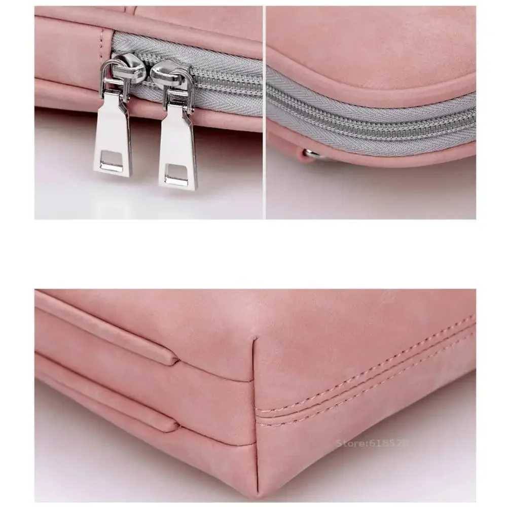 PU Portable Case Pouch Laptop Bag 13 14 15 inch Shoulder Bag Woman Laptop Briefcase Portable Case For hp xiaomi For TeenagersT251125