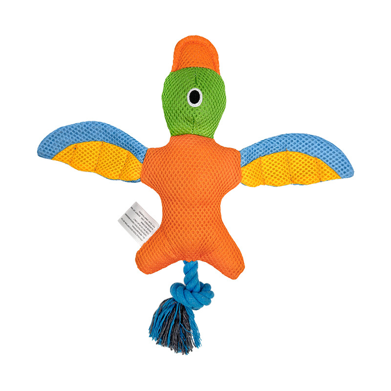 Plush Small Dog Toys for Small Breeds, Tough Puppy Toys to Keep Them Busy, Tough Mesh Fabric Stuffed Animals Puppy Chew Toys, Squeaky Dog Toys E48