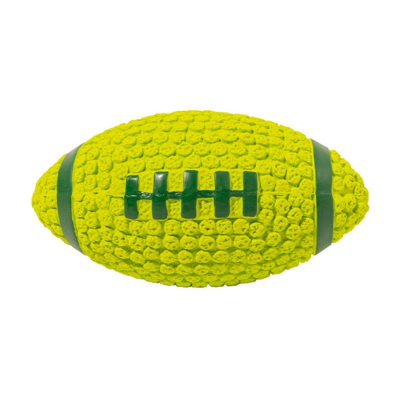 Dog Chew Toy Latex toy football Rugby for Outdoor Feeding & Teeth Grinding makes a loud dog sound noise maker large dog toy.
