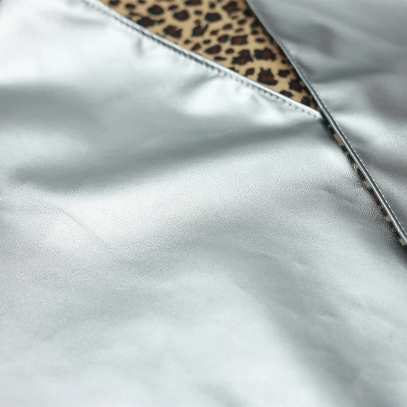 n PU leather triangle scarf for women The leopard print lining head scarf double-sided hijab 250424