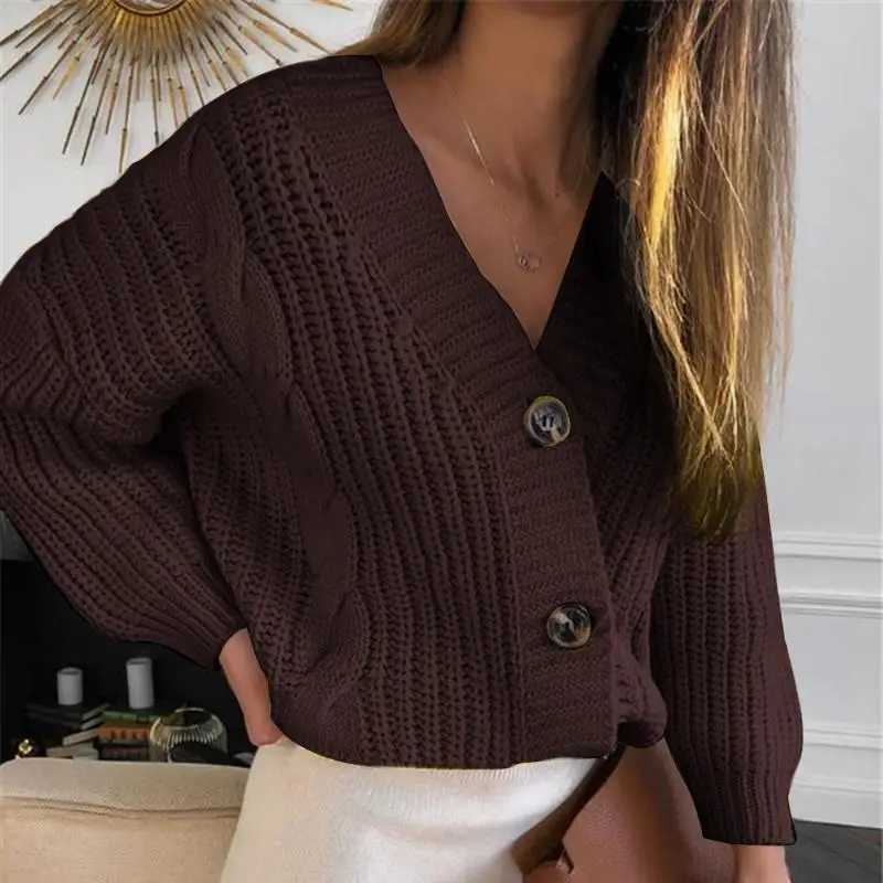 Women Cardigan Knitted Sweater Autumn Winter Long Sleeve V Neck Jumper Cardigans Casual Streetwear Fashion Pull Femme Coat StyleT251125