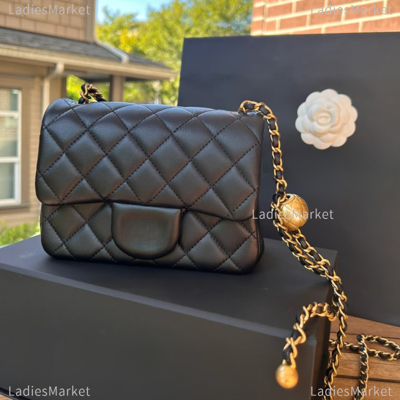 Classic Flap Bag Mini Bag Top Handbag Designer Top Quality Women Shoulder Bag Cf Clutch Bag Luxury Tweed Bag Leather Metal Chain Bag Crossbody Bag Gold Ball 20 C 23 Coco