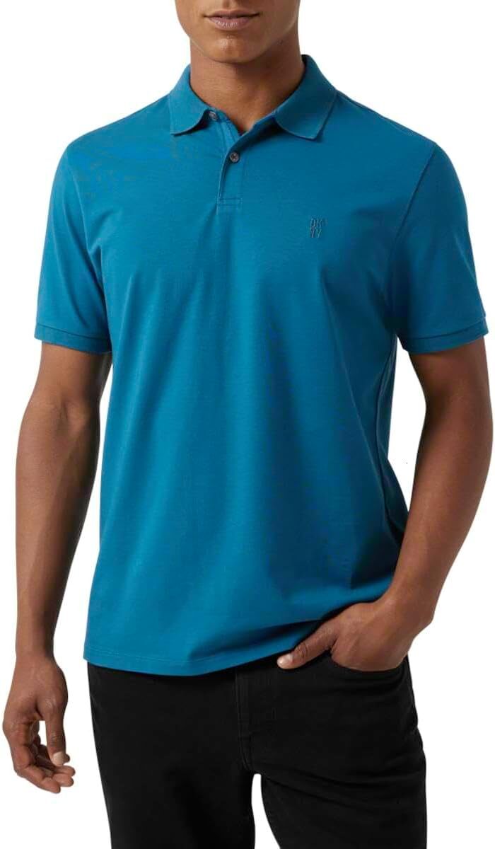 Mens Polo shirt Polo Shirts for Men - Soft Stretch Casual Cotton Mens Polo Shirts | Modern Fit Short Sleeve Mens Polos simple fashion