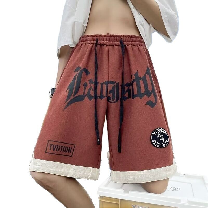 High Street American Shorts Men's Summer Trendy Brand Sports Ball Loose Casual Large Basketball Pentagram Pants