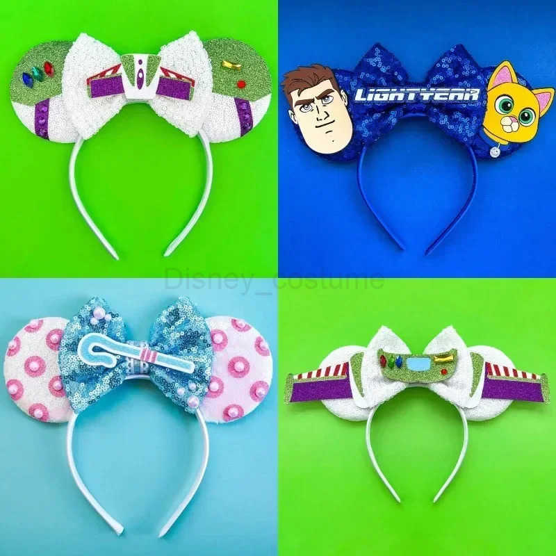 Disney Pixar Toy Story Hair Accessories Womens Glitter Bow Woody Buzz Lightyear Headband Girls Disney Ears Alien Headband Childrens Gift X250425