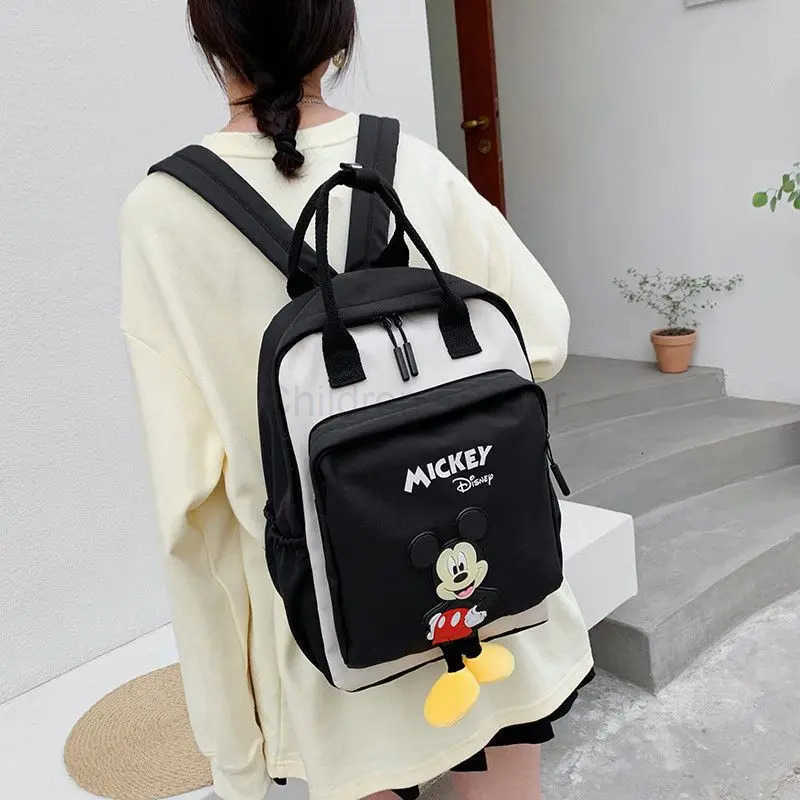 Disney Mickey Mouse Backpack for Kids Cute Cartoon Fashionable Backpack for Students Travel Bag Birthday Gift for Children H251125