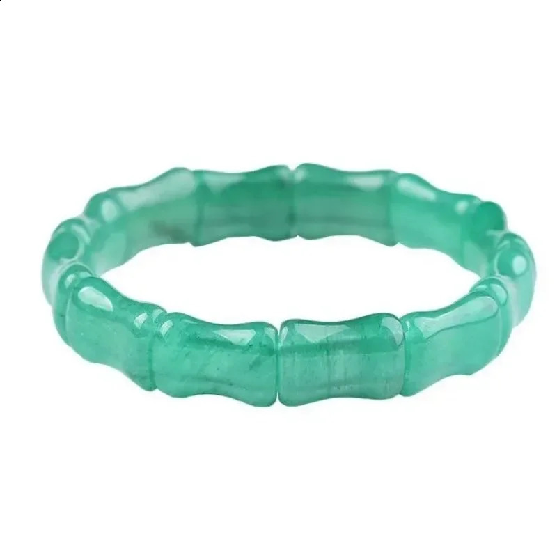 Dongling Jade Hand Bracelet Full Green Light Green Ice Flower Mens and Womens Fashion Bracelet 250424