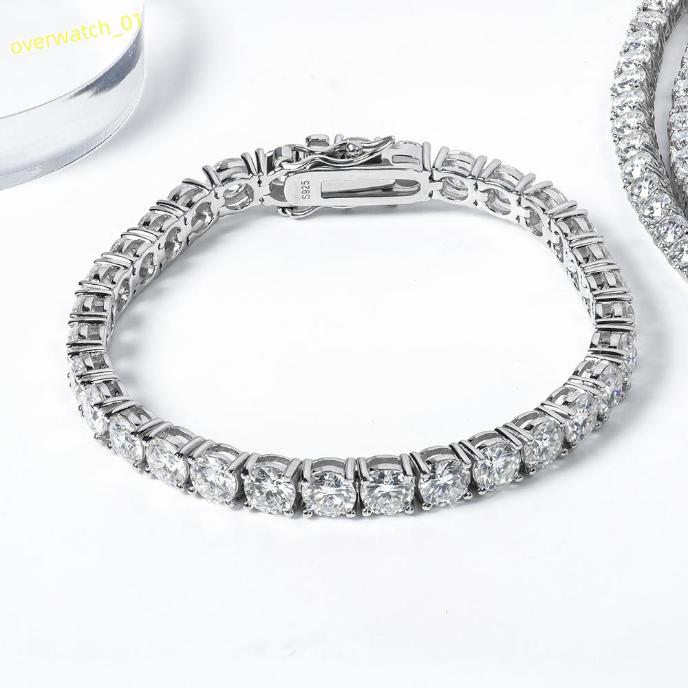 Xingyue Jewelry 2mm 3mm 4mm 5mm 6mm Women 925 Sterling Silver Gra Vvs Lab Diamond Mossanite Moissanite Tennis Chain Bracelet