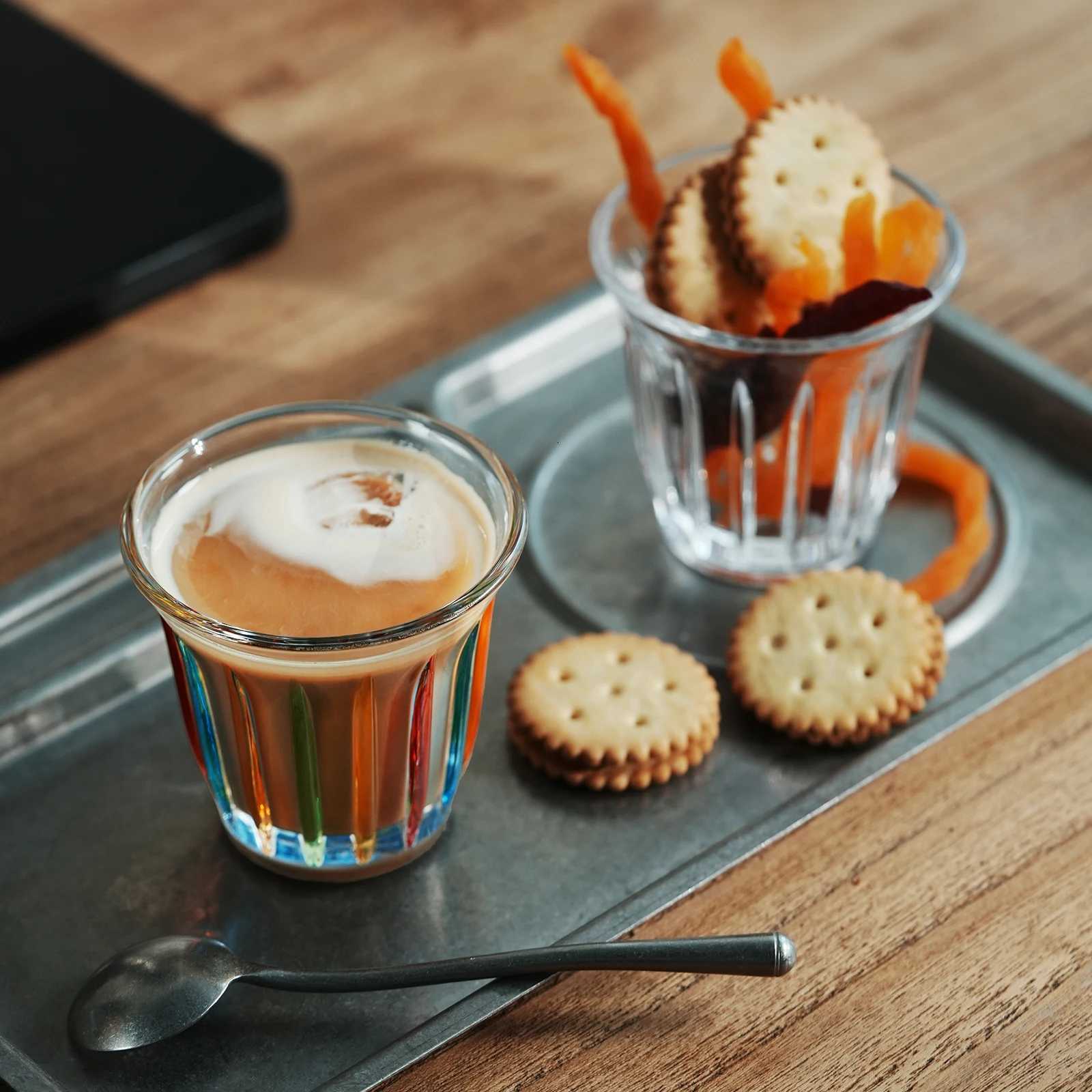 MHW-3BOMBER 6PCS Set Small Glass Cups 90ml/240ml Drinking Glasses Latte Glasses for Espresso Glass Cup Cafe Bar Gifts for Women Y251125