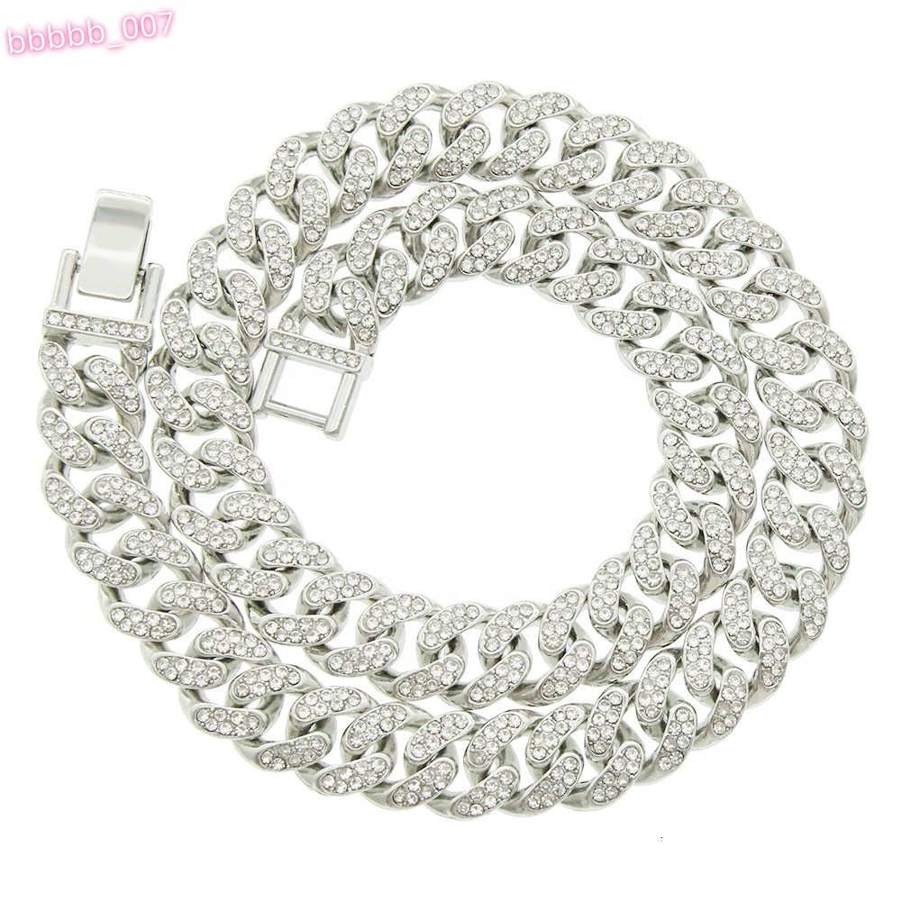 Cadena Cubana Hombre Moissanite Hip Hop Jewelry Gold Silver Cuban Chain Men Necklace Cuban Link Chain