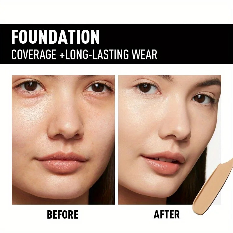 PECOLORS Matte Finish Liquid Base Oil Control Waterproof Full Coverage All Skin concealer 250415