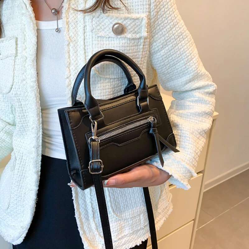 Crossbody For Women New Fashion Casual Western Style Shoulder Handbag Simple Texture Messenger Small Square Bag
