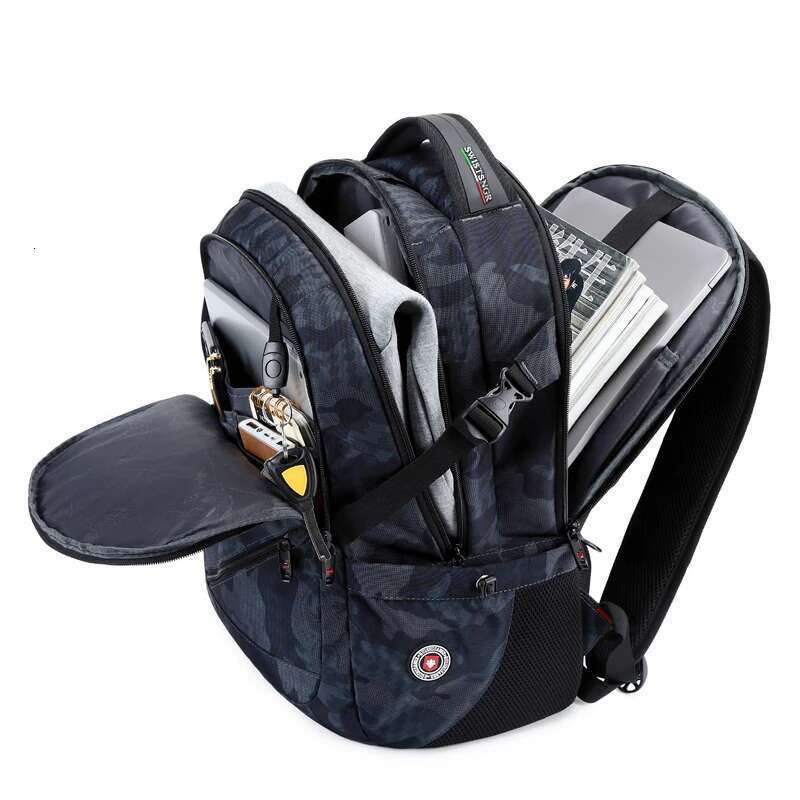 Designer bag 2024 New Waterproof Man Fit 17inch Laptop USB Charging Backpack Women Oxford Travel Male Vintage School Bag Mochila