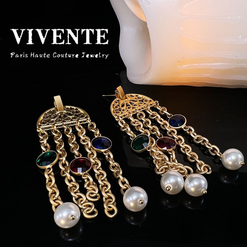 Womens jewelry set Brazilian gold necklace colorful artificial stone bracelet hollow n gift banquet jewelry 241106