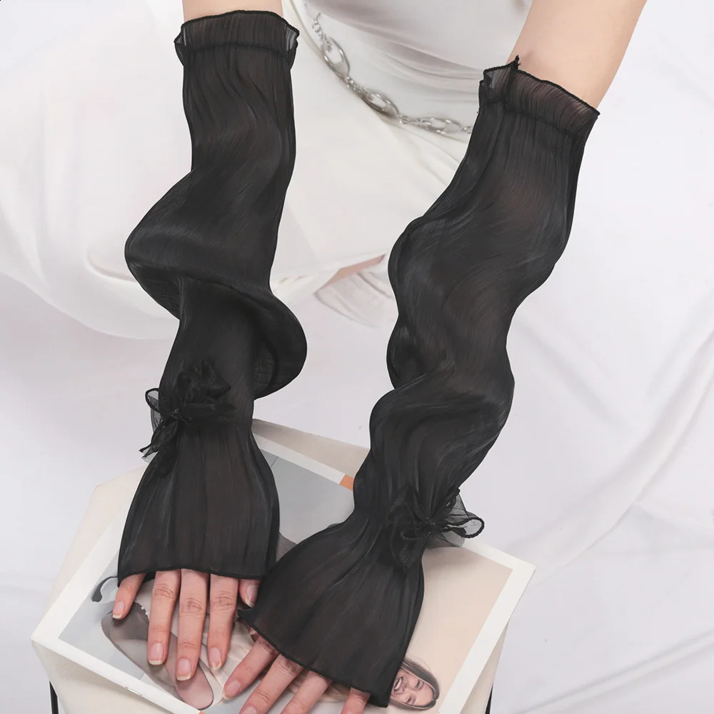 Sun-protective Sleeves Arm Cuff Cover Anti-UV Ice Silk Outdoors Travel Supplies Cycling Driving Sports Womens Arm Sleeves 250424