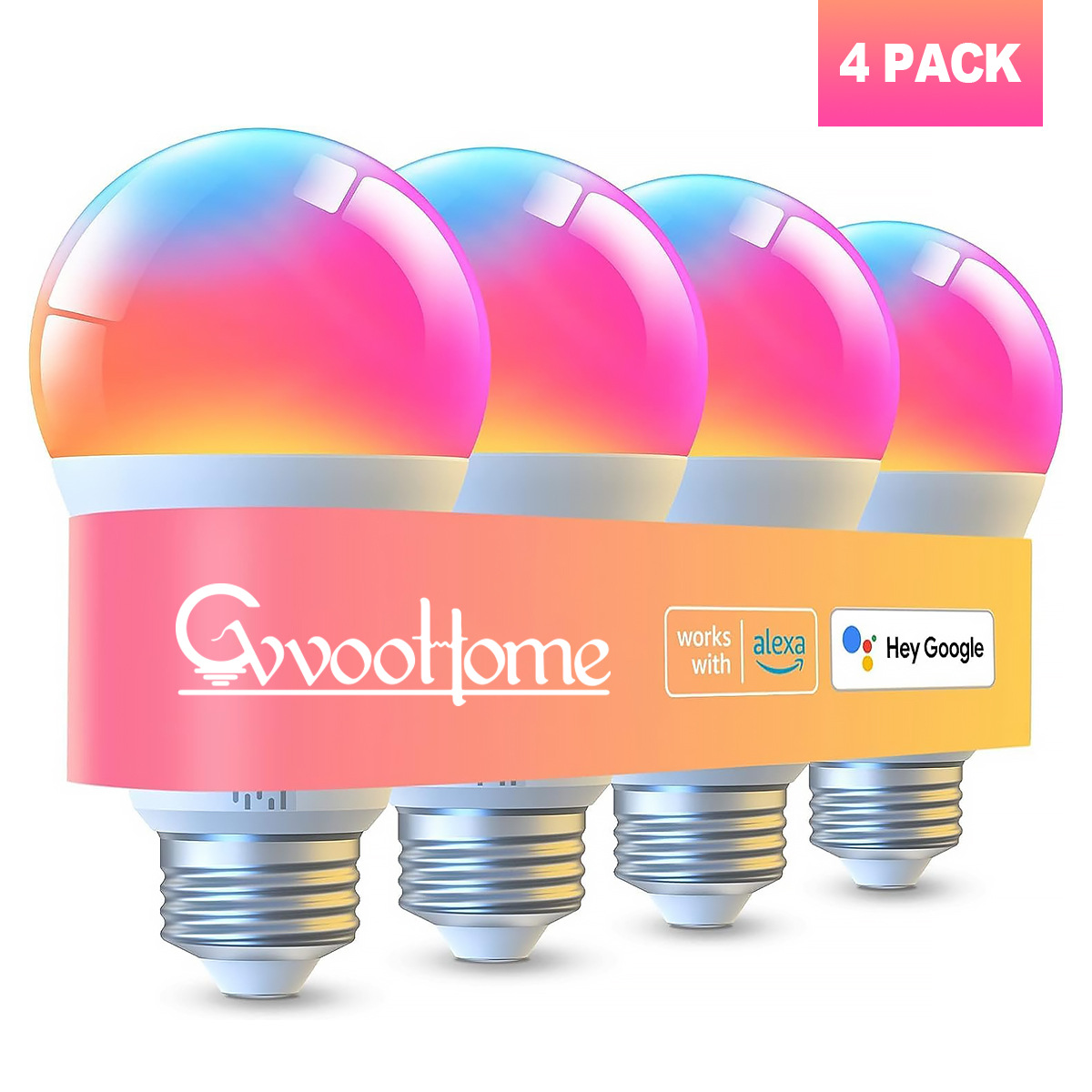 Tu-ya Smart WiFi LED Bulb,E27 9W SMD A70 RGB-CW bulb controllable via Alexa voice commands and Bluetooth.
