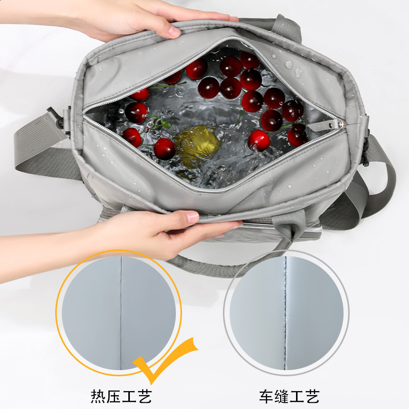 Insulated Lunch Bag - Leakproof Cooler Tote Men Women, Large hot Capacity with Removable Strap, Reusable, Perfect for Work & School