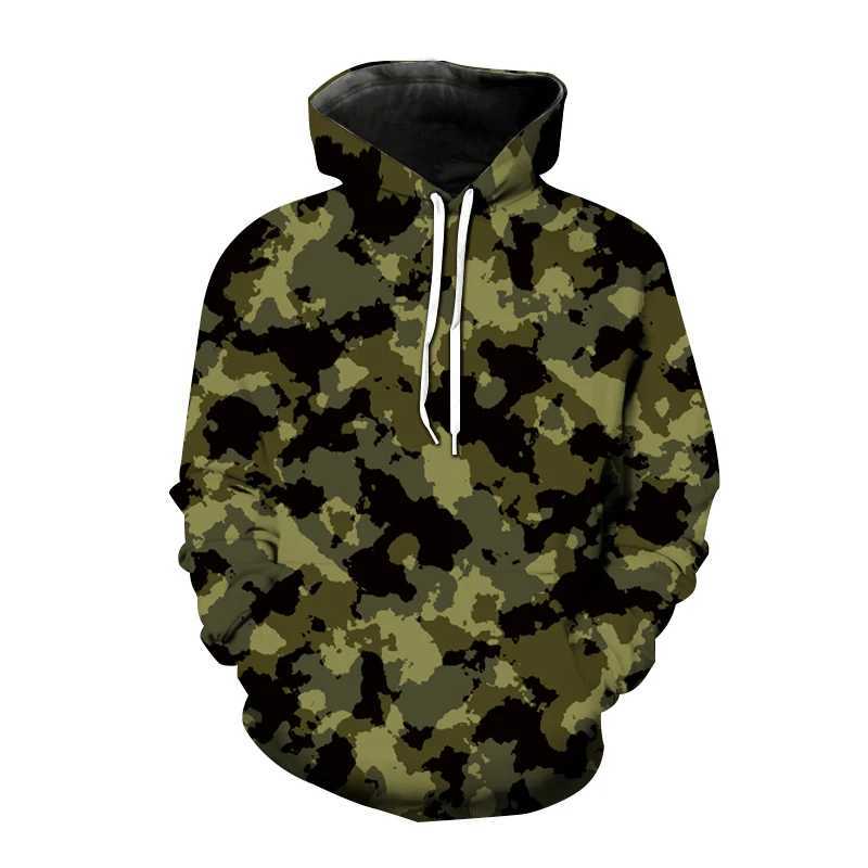 2024 Fashion 3D Printed Camouflage Pattern Hoodie Sportswear Fashion Street Harajuku Mens Hoodie Simple Design Mens Top w250425