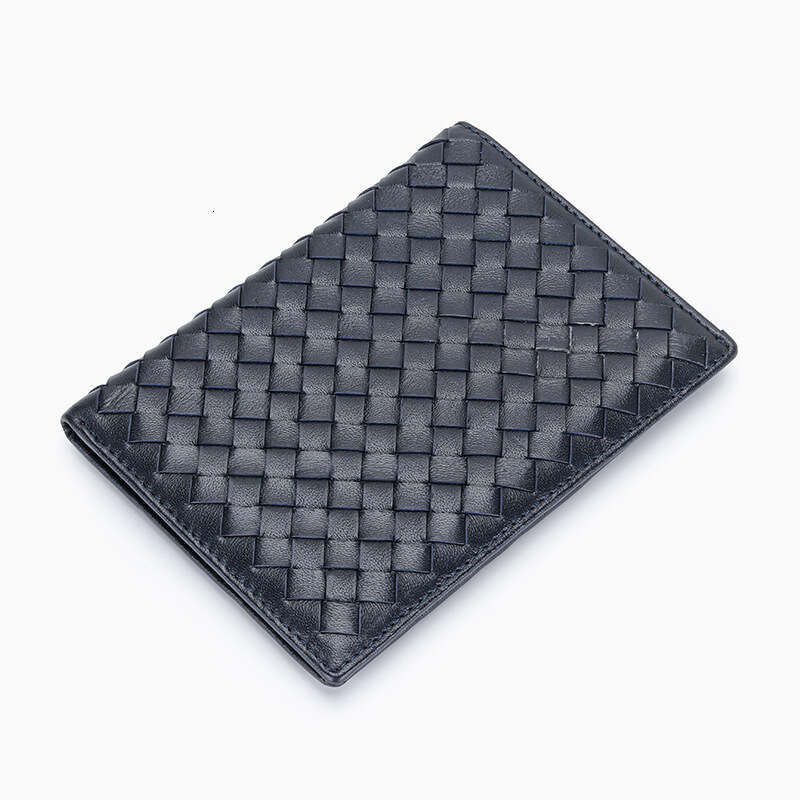 Sheepskin Handwoven Holder Unisex Genuine Leather Wallet Foreign Trade European and American New Style Multifunctional Passport Clip Bag