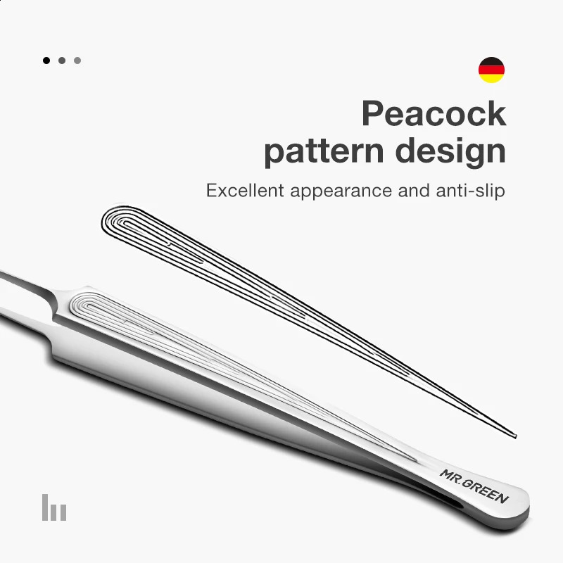 MR.GREEN Ingrown Hair Tweezers Needle Nose Pointed Tips Eyebrows Tweezers For Splinters Blackhead Removal Acne Clip ctor 250422
