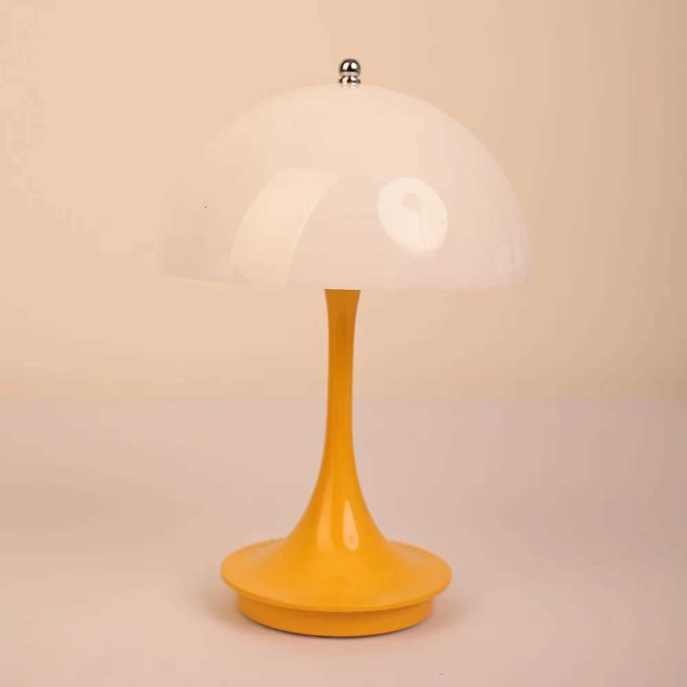 Modern Nordic Danish Mushroom Table Lamp Energy-Saving High-End Rechargeable Decor for Bedroom Bedside Living RoomM251125