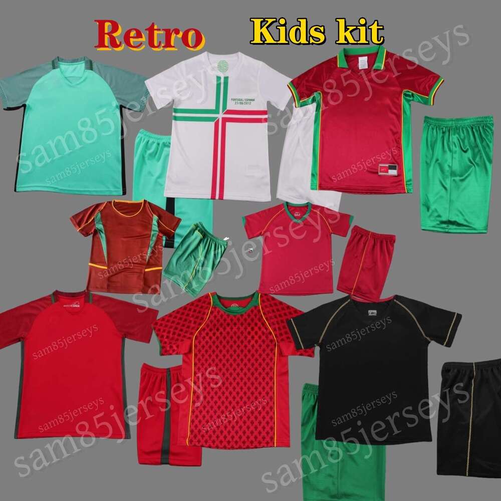 Kids kit Retro classic PoRTugal jerseys RONALDO soccer jerseys 98 99 00 0206 12 13 16 18 PT Children PAULETA RUI COSTA FIGO PEPE Portugieser boys football shirt