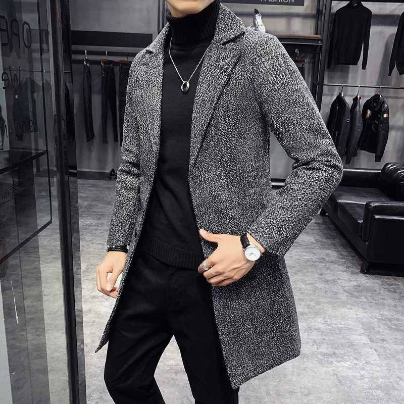 2024 Winter new arrival mens fashion wool coat casual warm trench coat high quality jacket men Windbreakers Male size M-5XLT251125